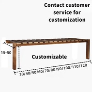 YIXIN Balcony solid wood flower shelf pine anti-corrosion storage shelf wood shelf customization