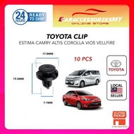 Toyota Camry Altis Corolla Vios Vellfire Estima Fender Liner Griller Retainer Clip 10 pcs