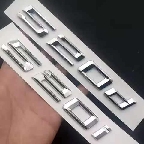 3D ABS For BMW E39 F10 E60 F11 530d 520d 520i 535d 535i 540i 525d 530i Emblem Letters Sticker Car Tr