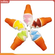 {bolilishp}  Jumbo Squishy 10cm Ice Cream Cone Slow Rising Kids Toy Soft Phone Hanging Decor