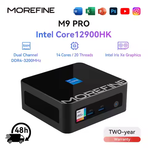 MOREFINE M9PRO Mini PC 12900HK Intel Core i9 Gaming Mini PC i5 12500H i7 12800H RAM 16G 512G NVME De
