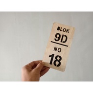 Aesthetic wooden house numbers