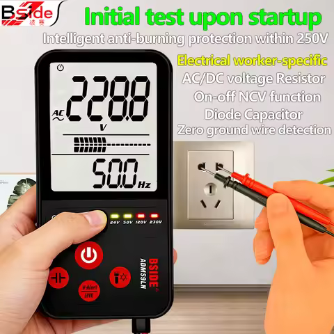 BSIDE ADMS9LN large screen multimeter display intelligent fully automatic ultra-thin digital multime