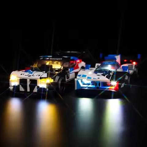 No Model LED Lighting Set Suitable for LEGO BMW M4 GT3 BMW M Hybrid V8 Race Cars 76922(Excluding Bui