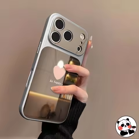 Love Heart Mirror Phone Case For Vivo Y6 Y6T Y05 Y04 Y04S Y03T Y02A Y02S Y02T Y01 Y20A Y20S Y20T Y20