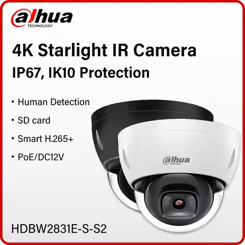 Dahua 8MP HDBW2831E-S-S2 4K Mini Dome IP Camera Outdoor IR Night Vision Security CCTV 1P67 IK10 Star