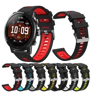 22mm Silicone Band Strap for Xiaomi Huami Amazfit GTR 47mm 2 2e /Pace/Stratos 3/2/2S Bands with Pin Haylou Solar LS05 Bracelet