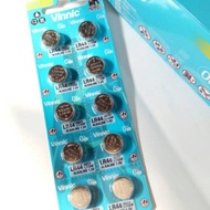 Original Vinnic LR44 L1154 AG13 Battery (1 BOX)