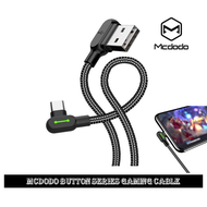 MCDODO (ORIGINAL)Button Series 90 Degree USB AM to Type-C MICRO USB IP Gaming Cable 0.5M/1.2M/3M CA4
