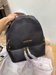 Michael Kors Mk 書包 backpack 黑色皮革後背包