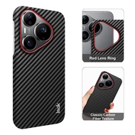 Imak Fashion Carbon Fiber Pattern Casing for Huawei Pura 90 90S Pro Max 5G Shockproof Cover Hard Pla