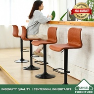 Bar chair home bar chair lift bar chair Nordic modern minimalist high stool backrest stool high stool