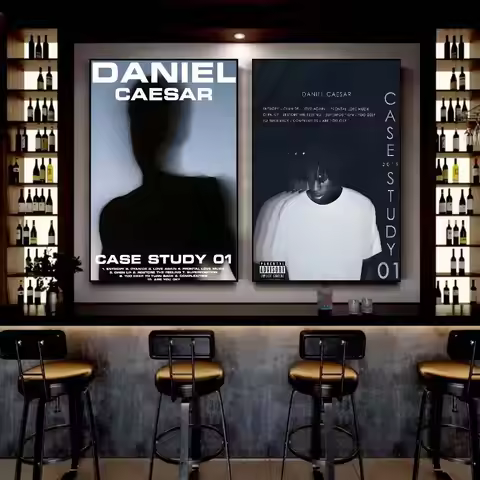 D-Daniel C-Caesar Poster Self-adhesive Art Waterproof Paper Sticker Coffee House Bar Room Wall Decor
