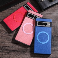 For Google Pixel 7 7Pro 7A 6 6Pro 6A 5⭐Magnetic Fabric Phone Cover Case⭐Shockproof Pixel7 Pixel7Pro 
