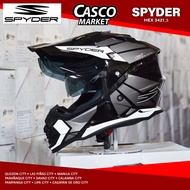 SPYDER HEX 2.0 342 BLACK GRAY MOTARD MOTORCYCLE HELMET