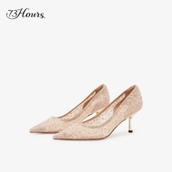 73 Hours | Lace Crystal Comfortable Wedding High Heels Autumn New