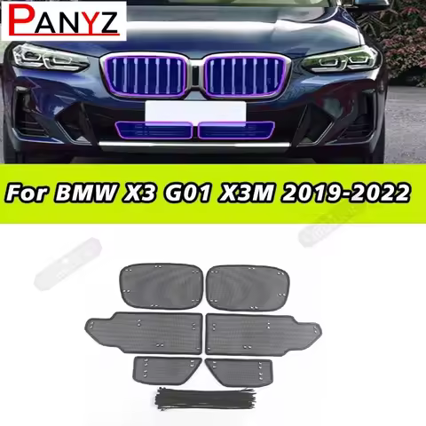 Stainless Steel Car Insect Screening Mesh Front Grille Insert Net Styling Accessories For BMW X3 G01