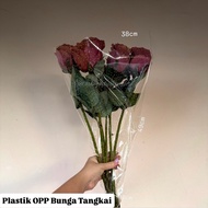 [12 pcs] OPP Plastic Flower Stem 38x49x7cm