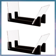 (XCTS) 2X Vinyl Record Storage -Vinyl LP Record Rack 13.7 Inches Long -Vinyl Record Holders (Black)