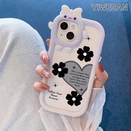 YIWESAN Casing Hp Samsung A31 A32 A53 5G A33 5G A54 5G A73 5G A05 A05s Case bunga cinta pola penutup