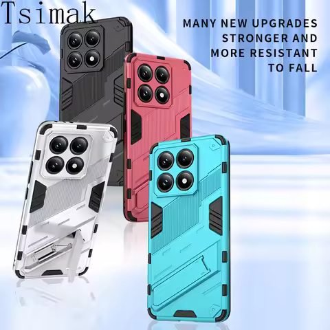 Armor Case For Xiaomi 14T Pro 14 Ultra Mi 14T 13T POCO X6 F6 M6 Pro Shockproof Holder Back Coque for