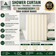Shower Curtain 180x180CM /180x200CM /200x200CM Thick Waterproof Bathroom Curtain Curtain Color IVORY