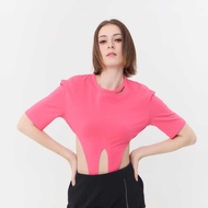 UNBOUND Aurora short sleeve bodysuit >Pink บอดี้สูทสีชมพู