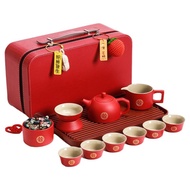 Chinese Wedding Tea Set Porcelain Teapot & Cups Engagement Gift Home Decor Ceremony
