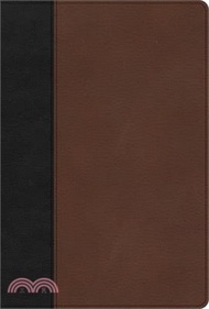 KJV Large Print Thinline Bible, Black/Brown Leathertouch