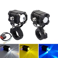 Halloween Universal Motorcycle Spotlight Driving Light Headlight Three Colors ATV Scooter for Auxili