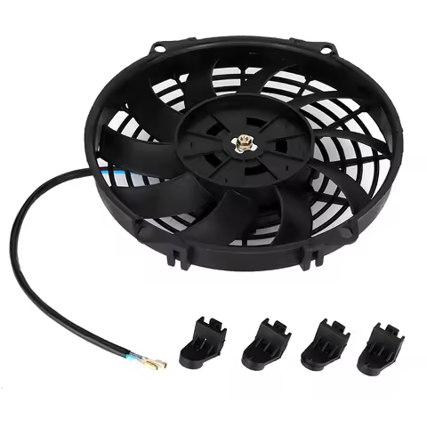 24V 9'' Universal Car Curved Blade Air Conditioner Condenser Electric Cooling Fan Car Air Conditioni