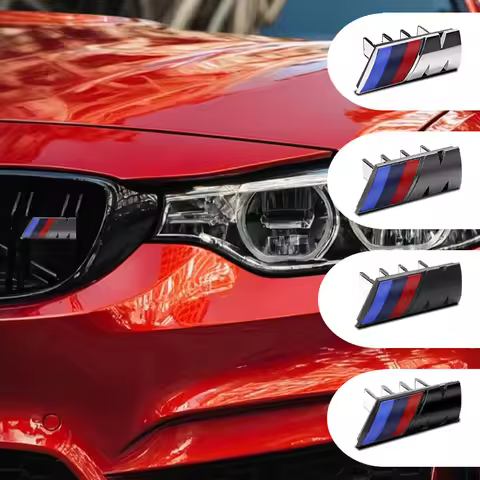 7.3cm 9cm ABS Car Front Grille Badge Emblem Grill Auto Accessories For BMW M E46 E90 F10 F30 G20 G30
