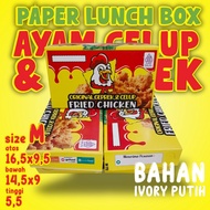 SIZE M - contents 100- NON-LAMINATEDIVORY - Paper Lunch Box Fried Chicken Dkriuk