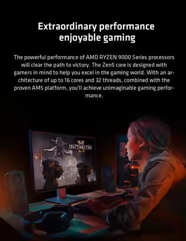 AMD Ryzen 5 9600X 5.4GHz 6-Core 12-Thread Socket AM5 4NM L3=32M TDP 65W DDR5 R5 9600x NEW Gaming CPU