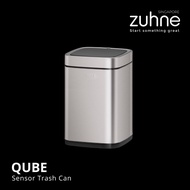 ZUHNE Qube Stainless Steel Touchless Trash Bin (Compact Sensor Dustbin for Kitchen Bath and Living areas)