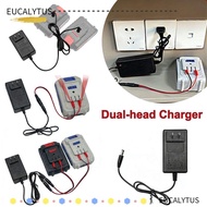 EUCALYTUSSG Dual-head Charger, 18/21V/24V Lithium Overload Protection Lithium Battery Charger, Unive