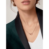 【Original】18K gold necklace LOVE series 18K gold classic double-loop necklace, light luxury casual, 