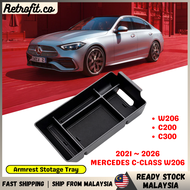 π²πΎ 21~26 Mercedes C-Class W206 C200 C300 AMG Armrest Storage Box Mercedes C Class Armrest Console Tr