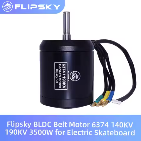 Flipsky BLDC Belt Motor 6374 190KV 3250W for Electric Skateboard with waterproof and dustproof funct
