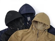 Ralph Lauren拉夫勞倫刺繡小馬標連帽拉鍊休閒防水風衣