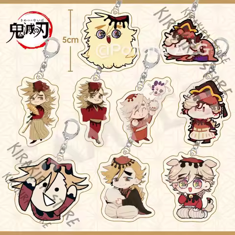 Demon Slayer Douma Cute Cosplay Keychain Anime Kawaii Cartoon Knickknack Acrylic Schoolbag Pendant Q