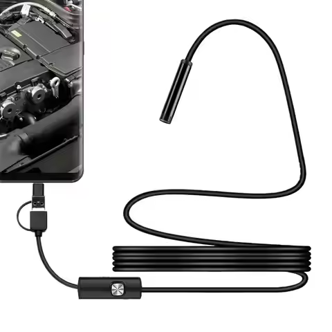 Endoscope Camera With Light Camera Snake IP67 Waterproof USB Borescope Inspection Tool For Car maint