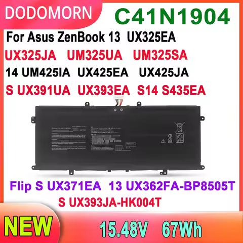 DODOMORN New Laptop Battery C41N1904 For ASUS ZenBook 14 UX425UA UM425IA UX425EA UX425JA BX325JA UX3