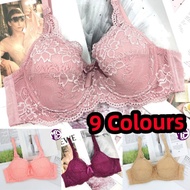 Wired Bra Women BC Cup Lace Flower Full Cup Thin Sponge Bra Plus Size Baju Dalam Wanita Bra Ada Dawa