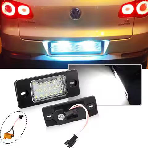 2pcs LED Number License Plate Light Lamp Error Free 1J5943021D 1J5943021A for VW Bora Golf 4 5 Wagon