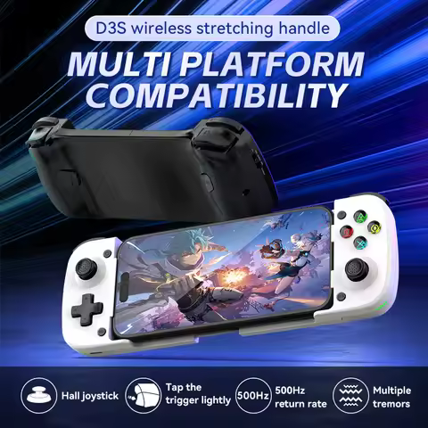 D3S Telescopic Mobile Phone Gaming Controller for Android/iOS/PC/Switch Wireless Bluetooth Hall Trig