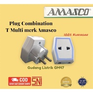 Amasco 3-prong Multi-Prong T Plug/3-Hole Multi-Prong T Plug