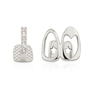 IZO Màu vàng Grillz răng Hip Hop Đồng Trái tim rỗng Grillz Nha Khoa Zircon sáng bóng Mũ răng Trang