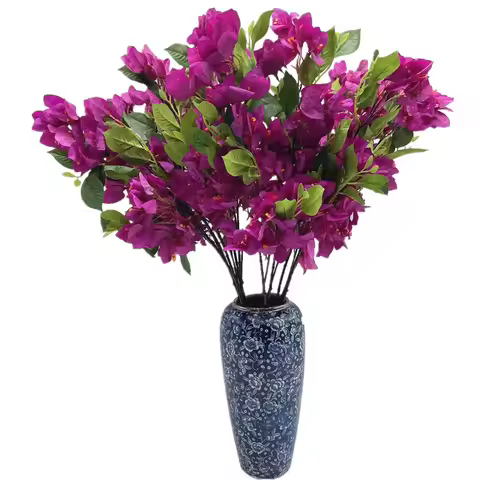 1pcs Artificial 3 Forks Silk Bougainvillea Tree Flower