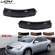 2Pcs Car Amber Strip Sequential Flash Side View Mirror Light For 2007-2013 Nissan Altima Turn Signal